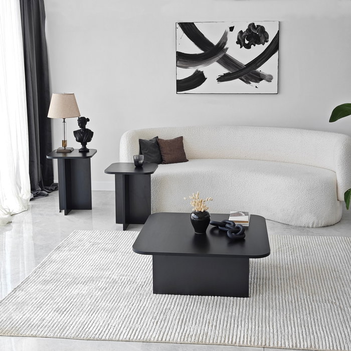 Hanah Home Juego de mesa de centro Blues - Black